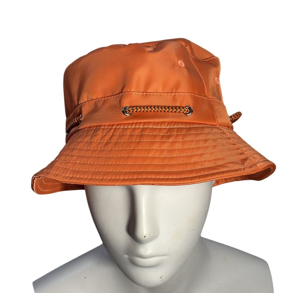 Orange Nylon Bucket Hat With Adjustable Cord By Anthropologie - Picture 2 of 5